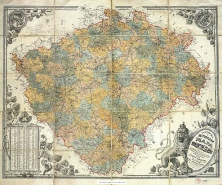 1883 - Erbenova mapa Čech 
